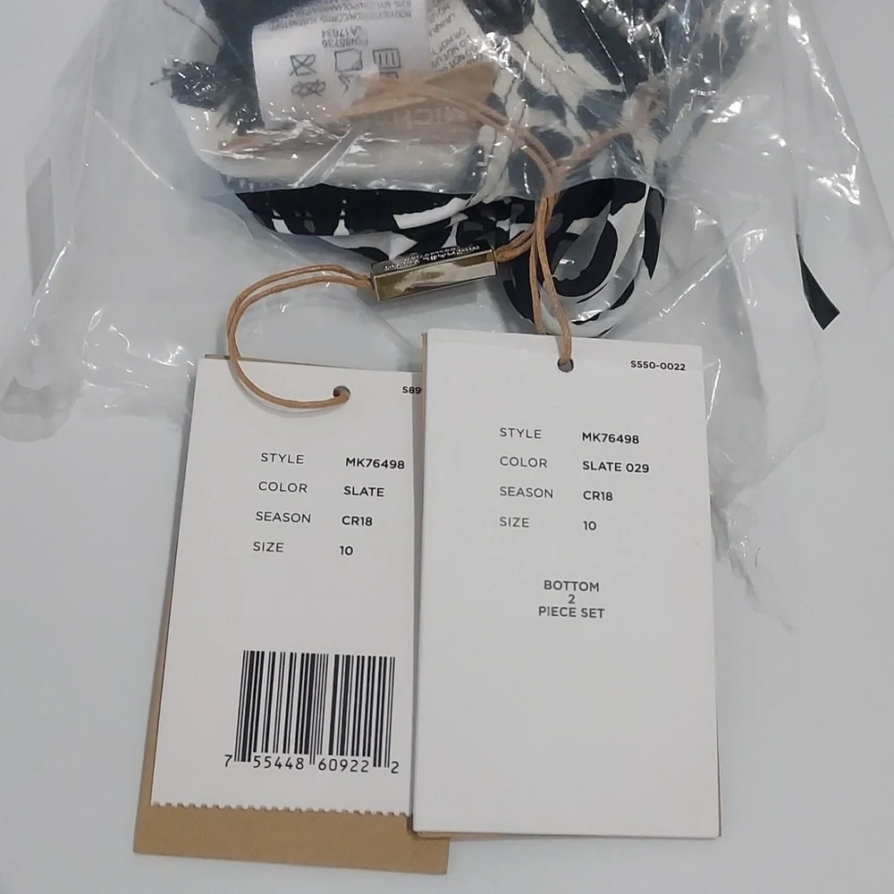 Michael Kors Collection 2-Piece Animal-Print Bikini Set, size 10